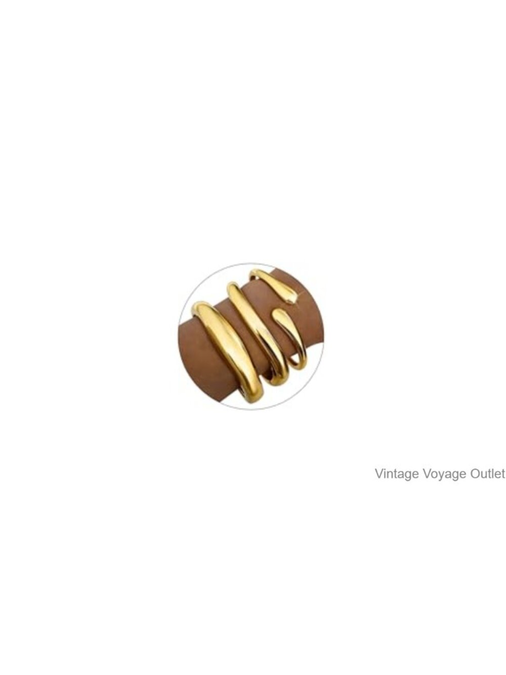 14k Gold Plated Twisted Hinged Bangle Bracelet Set Stackable Cuff